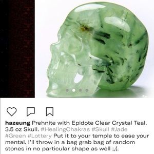 Jade like skull crystal